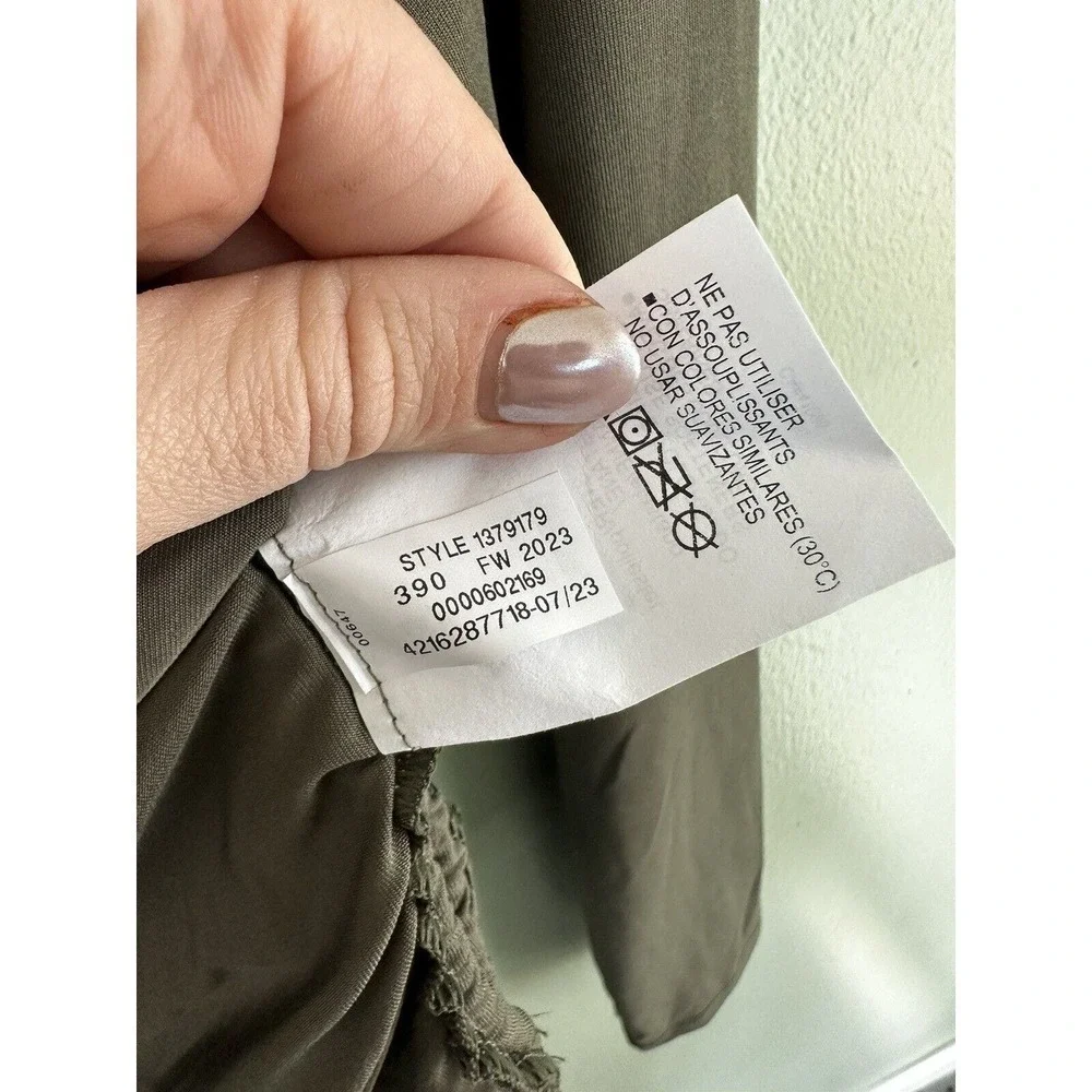 Under Armour Shirt Top Sz S Rouched Gym Workout Side Tie Running Athletic Green‍ - Picture 7 of 8